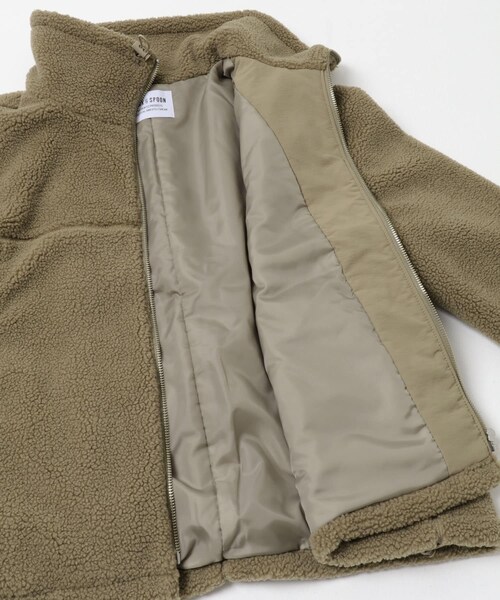 URBAN RESEARCH DOORS（アーバンリサーチドアーズ）の「FORK&SPOON　スタンドカラーボアブルゾン（ブルゾン・レディース・BLACK/BEIGE・1）」の22枚目の写真