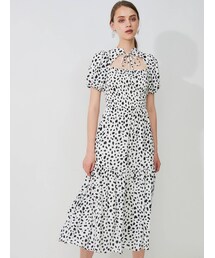 MERCURYDUO | 2WAYペイントドットシャーリングワンピース(ワンピース)