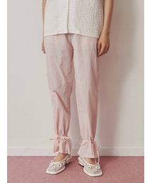 merry jenny | カラーナイロンギャザーフレアパンツ(スラックス)