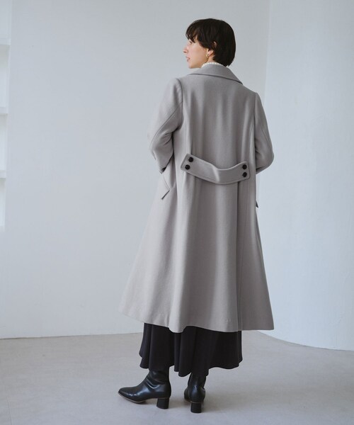 ROPE' PICNIC（ロペピクニック）の「JAPAN FABRIC ダブルチェスターコート/一部WEB限定カラー（チェスターコート・レディース・ブラック/グレー/グレー系/ベージュ系・F）」の20枚目の写真