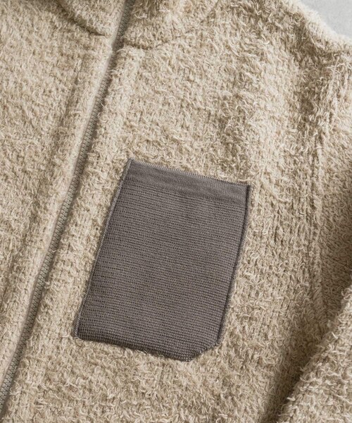 THE GOODLAND MARKET（ザグッドランドマーケット）の「米富繊維　KNIT FLEECE BLOUSON（ブルゾン・メンズ・24ORANGE/12GRAY/41BEIGE/62BLUE・3）」の18枚目の写真