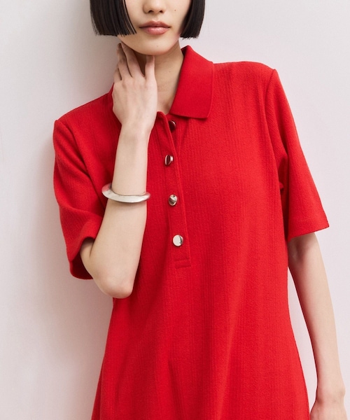 ADAM ET ROPE'(アダムエロペ)の「【WEB限定】ハーフスリーブポロシャツワンピース(ワンピース・レディース・ブラック/チャコール/ネイビー系/レッド・M/S)」の21枚目の写真