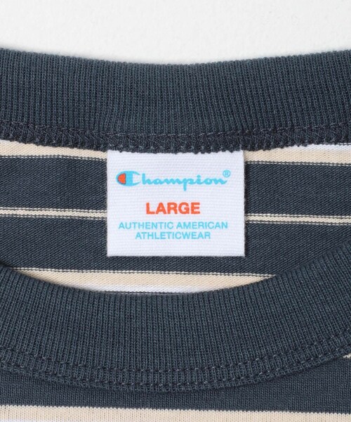 KBF(ケイビーエフ)の「CHAMPION LONG SLEEVE BORDER T-SHIRTS(Tシャツ/カットソー・レディース・NAVY/L.BROWN・L)」の10枚目の写真