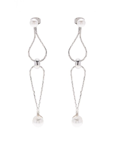 EATME（イートミー）の「パールライクチェーンピアス（ピアス（両耳用）・レディース・シルバー・F）」の6枚目の写真