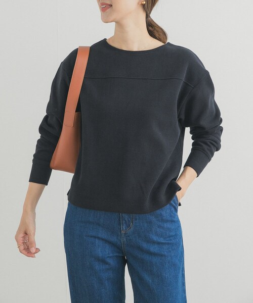 URBAN RESEARCH DOORS（アーバンリサーチドアーズ）の「『UR TECH』ボートネックプルオーバー（Tシャツ/カットソー・レディース・IVORY/PISTACHIO/BLACK・M）」の15枚目の写真