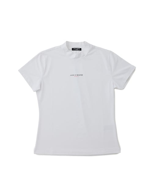 ROPE'(ロペ)の「【ESSENTIAL】半袖モックネックシャツ/UV・吸水速乾(Tシャツ/カットソー・レディース・ブラック/ホワイト/ネイビー/ラベンダー・L/M/XL)」の2枚目の写真