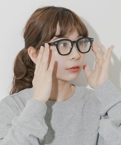 SMELLY（スメリー）の「ウェリントンダテメガネ（メガネ・レディース・BLK/DEMI・-）」の5枚目の写真