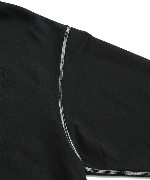 ADAM ET ROPE'（アダムエロペ）の「《別注》【SPALDING/スポルディング】EMBROIDERY HALF ZIP POLO SWEAT / UNISEX（スウェット・メンズ・ブラック/ライトグレー/ワイン・L/M）」の9枚目の写真