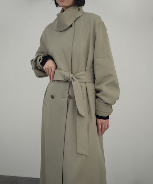 ADAM ET ROPE'（アダムエロペ）の「ニュアンストレンチコート（トレンチコート・レディース・ブラック/カーキ・F）」の3枚目の写真