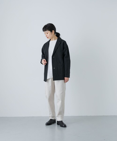 かぐれ（カグレ）の「『ユニセックス』Tailored jacket（テーラードジャケット・レディース・BEIGE/BLACK/MOCHA・1/2）」の10枚目の写真