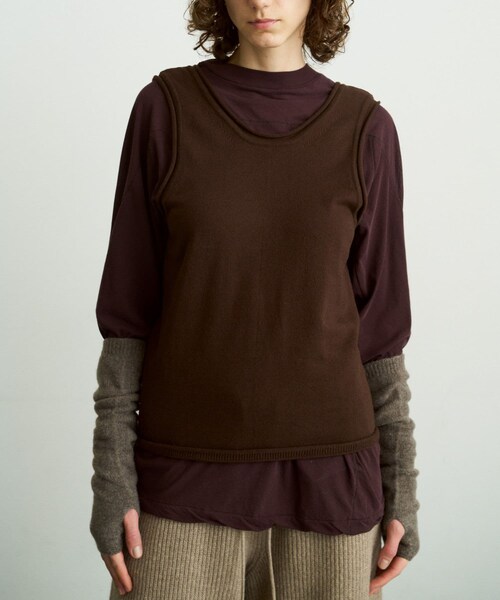 URBAN RESEARCH DOORS(アーバンリサーチドアーズ)の「unfil wool fingerless gloves(ベルト・レディース・l.gray/red/d.mocha・1)」の7枚目の写真