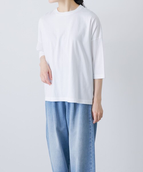 かぐれ（カグレ）の「ワイド6分袖プルオーバー（Tシャツ/カットソー・レディース・OFF/BROWN/BLACK・FREE）」の5枚目の写真