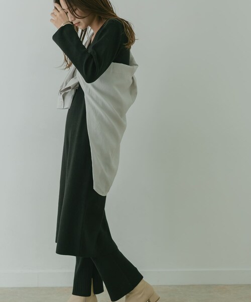 KBF+　Vネックワンピ+リブパンツSETUP