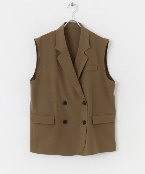 ITEMS URBANRESEARCH（アイテムズ アーバンリサーチ）の「ダブルブレストジレ（ベスト・レディース・CML/BLK・FREE）」の22枚目の写真