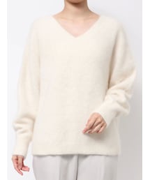 PREMIUM FOX×CASHMERE Vネックプルオーバー