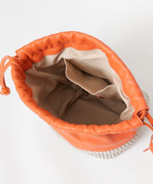 URBAN RESEARCH（アーバンリサーチ）の「MARCO MASI　レザーコンビ巾着（ハンドバッグ・レディース・ORANGE/POLVERE・-）」の9枚目の写真