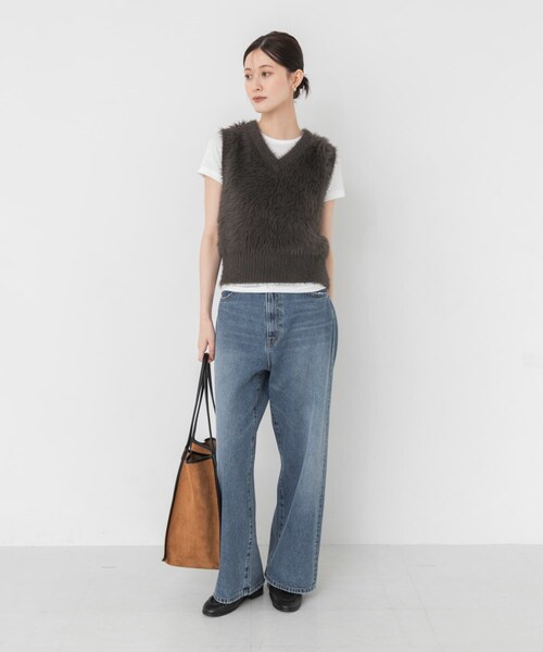 URBAN RESEARCH(アーバンリサーチ)の「『一部別注カラー』IOMMI スエードライクトート(トートバッグ・レディース・BROWN/別注OLIVE・-)」の5枚目の写真
