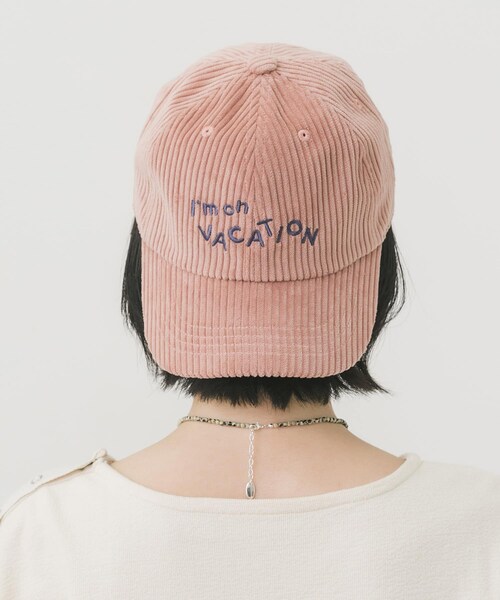 SMELLY（スメリー）の「vacationコーデュロイキャップ（キャップ・レディース・BRN/NVY/PNK・-）」の3枚目の写真
