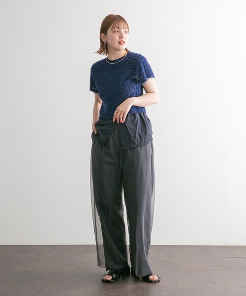 KBF（ケイビーエフ）の「2WAYチュールレイヤードサロペット（サロペット/オーバーオール・レディース・NAVY/IVORY・one）」の21枚目の写真
