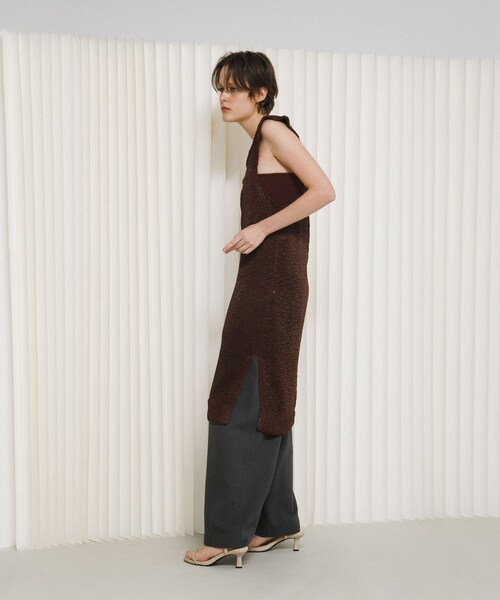 LAATO（ラート）の「knit frill tunic（チュニック・レディース・サンゴ/クリーム・Free）」の20枚目の写真