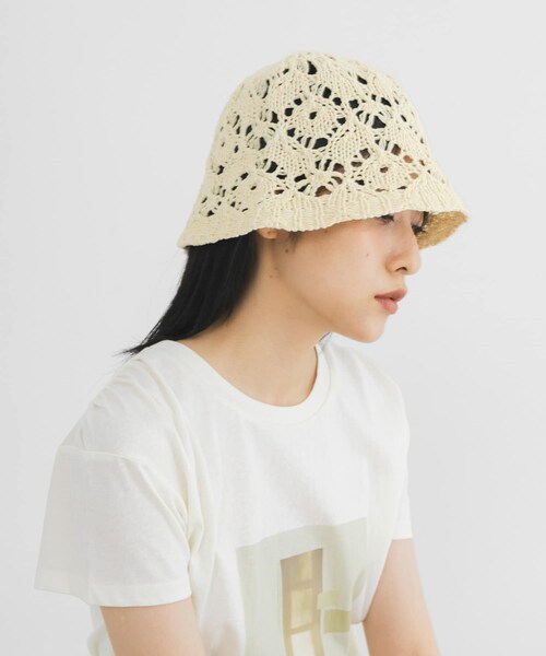 KBF（ケイビーエフ）の「クロシェベルHAT（ハット・レディース・CUSTARD/BLACK・One）」の13枚目の写真