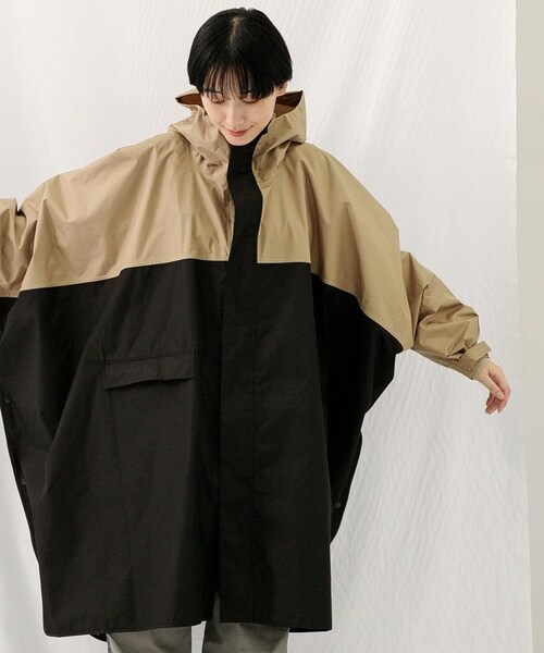 EKAL（エカル）の「Kiu別注ポンチョ（レインコート/ポンチョ・メンズ・BK-GRY/BEG-BK/BEG-CAM・One）」の2枚目の写真