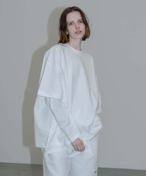 URBAN RESEARCH(アーバンリサーチ)の「dDdDdDd BIG DRAWSTRING SHORT-SLEEVE T-SHIRTS(Tシャツ/カットソー・メンズ・WHITE/BLACK/NAVY/M.GRAY・S/M/L/XL/XXL)」の1枚目の写真