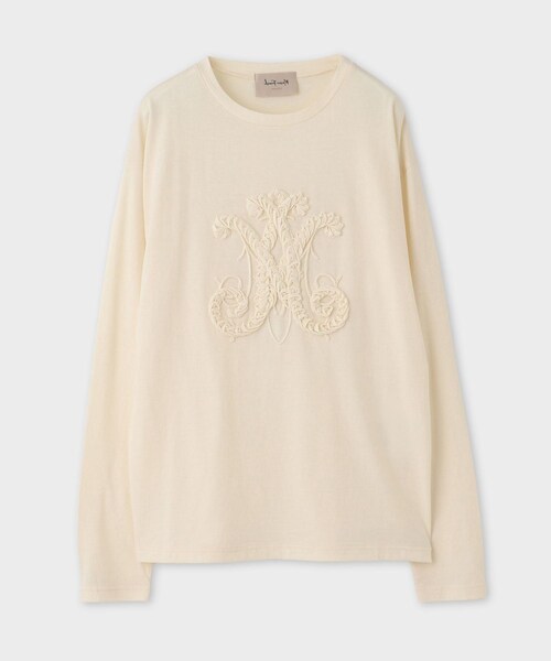ROPE'(ロペ)の「【Masaco Teranishi(マサコテラニシ)】MONARDA EMBROIDERED LONG TEE|トップス(Tシャツ/カットソー・レディース・ブラック/オフホワイト・F)」の19枚目の写真