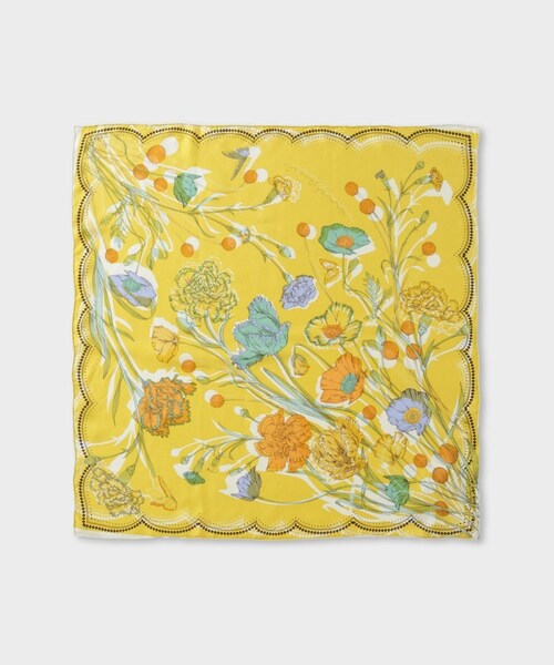 ROPE'(ロペ)の「【manipuri(マニプリ)】スカーフ(ストール/ショール・レディース・ブルー系/イエロー・F)」の2枚目の写真