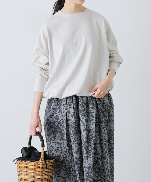 かぐれ（カグレ）の「コットンドロストヘムカットソー（Tシャツ/カットソー・レディース・BLACK/GRAY/OATMEAL・Free）」の3枚目の写真