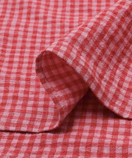 URBAN RESEARCH（アーバンリサーチ）の「『別注』Cale×URBAN RESEARCH　ギンガムチェックシャツ（シャツ/ブラウス・メンズ・PINK×RED・3/4）」の14枚目の写真