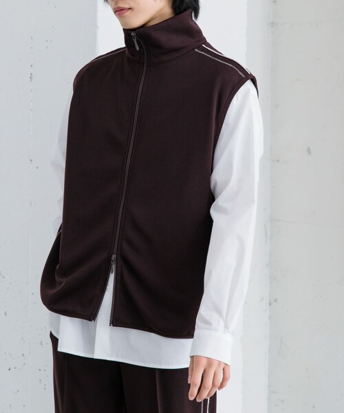 SENSE OF PLACE by URBAN RESEARCH（センスオブプレイスバイアーバンリサーチ）の「トラックジャージラインベスト（ベスト・メンズ・BLACK/BROWN・M/L）」の18枚目の写真