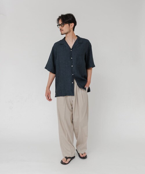 URBAN RESEARCH(アーバンリサーチ)の「『別注』YLEVE×URBAN RESEARCH S120'S WOOL 3TACK PANTS(その他パンツ・メンズ・BLACK/BEIGE・3/4)」の18枚目の写真