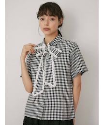 merry jenny | ギンガムフリルボウタイブラウス(シャツ/ブラウス)