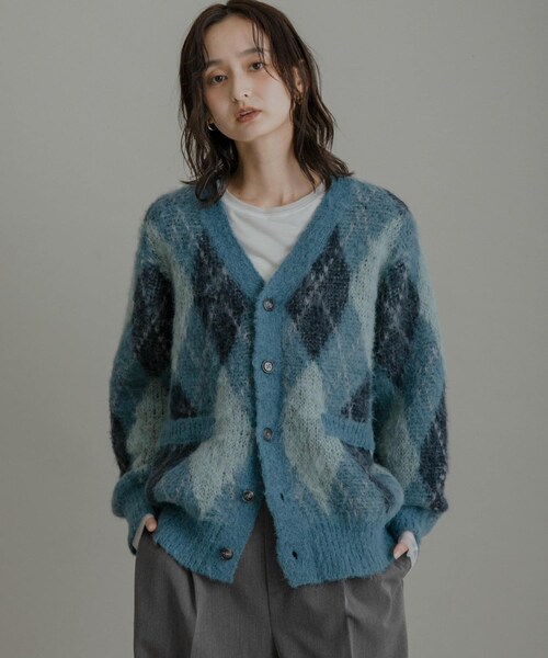 SENSE OF PLACE by URBAN RESEARCH（センスオブプレイスバイアーバンリサーチ）の「アーガイルVネックカーディガン（ニット/セーター・メンズ・BLACK/BLUE/NAVY/BROWN・M/L）」の21枚目の写真