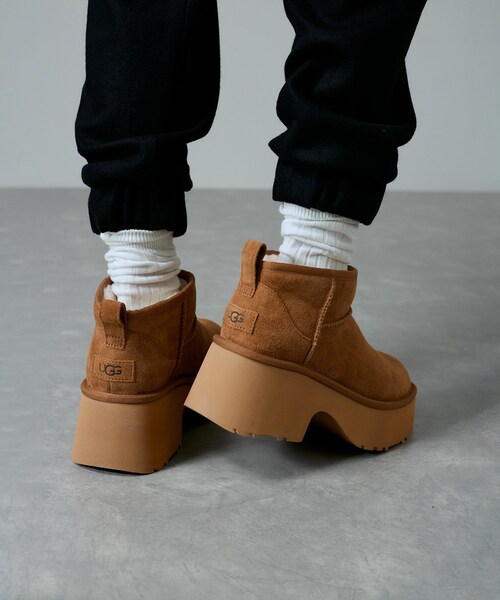 UGG アグ　ニューハイツプラットフォームミニ UGG(アグ)】クラッシック ウルトラミニ ニューハイツ/W CLASSIC ULTRA