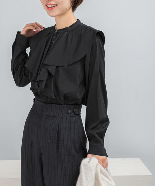 URBAN RESEARCH ROSSO（アーバンリサーチロッソ）の「フリルカラーシャツブラウス（シャツ/ブラウス・レディース・WHITE/YELLOW/BLACK・Free）」の9枚目の写真