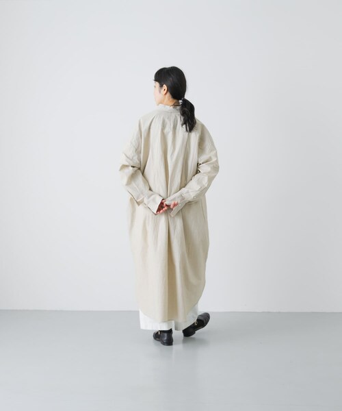 かぐれ（カグレ）の「ワイドシャツワンピース（ワンピース・レディース・BLUE/L/BEIGE・Free）」の8枚目の写真