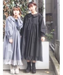 merry jenny | サテンコンビリボンワンピース(ワンピース)