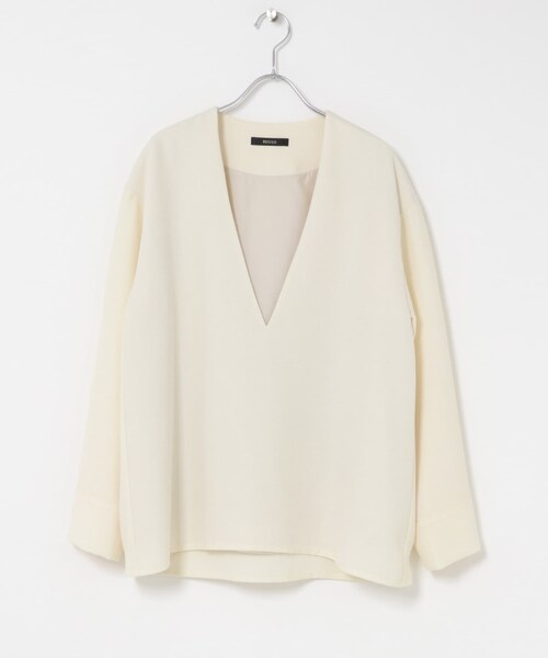 URBAN RESEARCH ROSSO（アーバンリサーチロッソ）の「ツイード深Vネックプルオーバー（シャツ/ブラウス・レディース・OFF/BLACK・Free）」の8枚目の写真