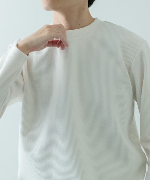 ITEMS URBANRESEARCH（アイテムズ アーバンリサーチ）の「クルーネック リブ ヘビーウェイトTops（Tシャツ/カットソー・メンズ・CHA/IVO/MOC/BLK・M/L）」の7枚目の写真