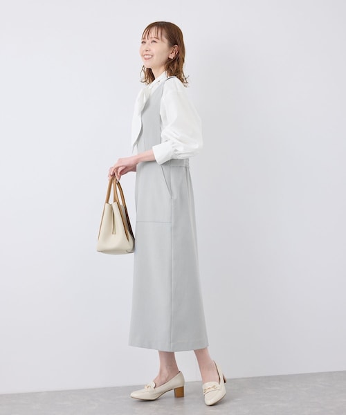 ROPE' PICNIC(ロペピクニック)の「デザインポケットジャンパースカート(ジャンパースカート・レディース・ブラック/ライトグレー/ベージュ・36/38)」の12枚目の写真