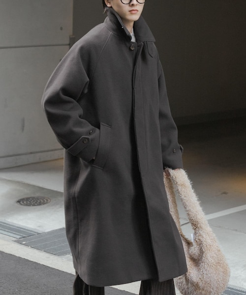 SENSE OF PLACE by URBAN RESEARCH(センスオブプレイスバイアーバンリサーチ)の「『ユニセックス』バルマカーンルーズコート(テーラードジャケット・メンズ・BLACK/D.BROWN/BEIGE/BRN×CHA・M/L)」の2枚目の写真