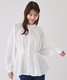 Jayro（ジャイロ）の「ウエストボリュームタックスタンドブラウス（シャツ/ブラウス）」