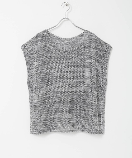 URBAN RESEARCH（アーバンリサーチ）の「メランジメッシュニット（ニット/セーター・レディース・CHARCOAL/BEIGE/GREEN・FREE）」の12枚目の写真
