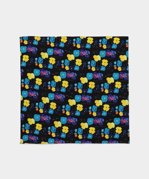 Saturdays NYC（サタデーズ ニューヨークシティ ）の「Ken Done Scarf（バンダナ/スカーフ・レディース・ブラック/ブルー/イエロー・F）」の2枚目の写真