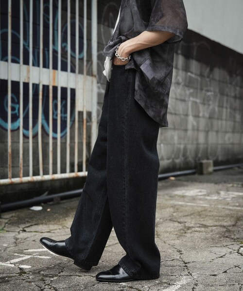 SENSE OF PLACE by URBAN RESEARCH（センスオブプレイスバイアーバンリサーチ）の「ストレートデニムパンツ（デニムパンツ・メンズ・BLACK/L.INDIGO・S/M/L）」の9枚目の写真