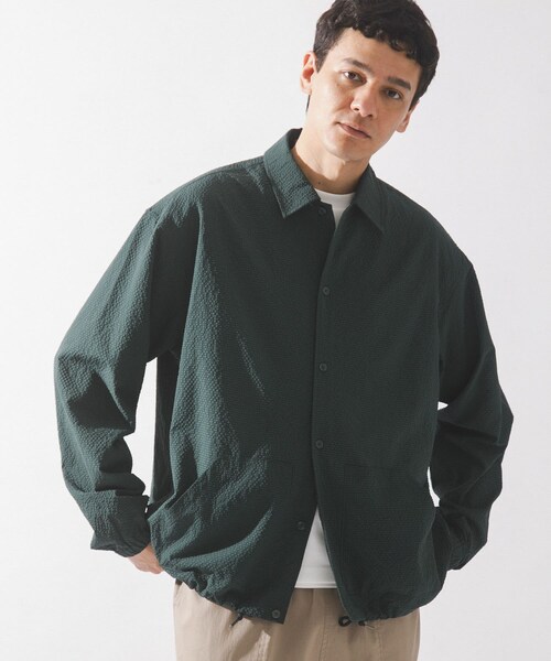 URBAN RESEARCH Sonny Label（アーバンリサーチサニーレーベル）の「シアサッカーコーチジャケット（ブルゾン・メンズ・ブラック/ネイビー/グリーン・M/L）」の22枚目の写真