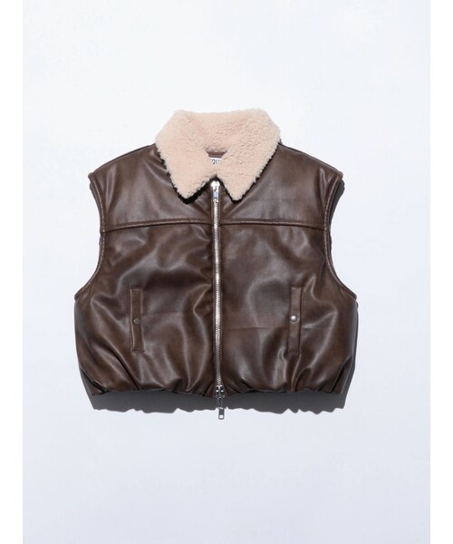 EMODA（エモダ）の「【VEQUM】PUFFER COMPACT VEST（その他・レディース・グレー/ブラック/ブラウン・F）」の7枚目の写真