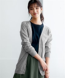 nissen | 綿混シンプルニットカーディガン（ＵＶカット・毛玉になりにくい）＜大きいサイズ有＞(カーディガン/ボレロ)
